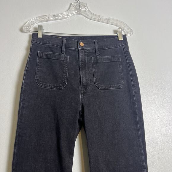 GAP Women's 70s High Rise Flare Jeans Denim Black Sz 28 Boho - Picture 4 of 10